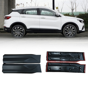 Ensemble de plaques de seuil de seuil de porte en plastique Premium 4 pièces Protection de protection de moulage inférieure Compatible avec Geely Binyue Coolray SX11 - Product Image 6