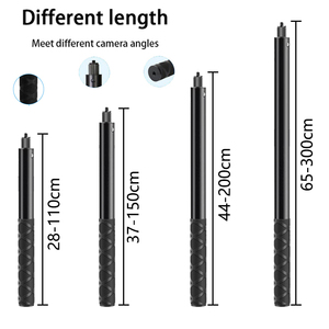 Hongdak 3M Kim Loại Vô Hình Mở Rộng Phiên Bản Ảnh Tự Sướng Stick Có Thể Mở Rộng <span class=keywords><strong>Monopod</strong></span> Cho Insta360 X2 X3 Phụ Kiện Cho GoPro Stick Tripod - Product Image 6