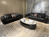 FANASE, design italien de luxe, pour villa moderne, grand canapé en cuir véritable pour salon