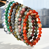 2024 nouveau Top-One variété pierre naturelle 8Mm Agate cristal Tourmaline perles pour Bracelet faisant femmes hommes charme bijoux en gros