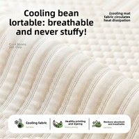 Tapis rafraîchissant pour animaux de compagnie Cool Bean avec coussin de soutien en forme de U, respirant, antidérapant, lavable, coussin de couchage pour chat et chien pour l'été