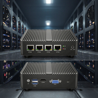 Router Lunak Intel Generasi ke-11 N5105/J6412 4x I225 2.5G LAN Mini PC DDR4 M.2 NVMe HDD  Firewall Perangkat Keras PfSense Colokan AS