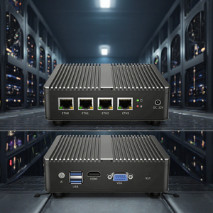 Routeur logiciel Intel J4125 de 11e génération, 4x I225 2.5G LAN, mini PC DDR4, M.2 NVMe HDD, pare-feu matériel <span class=keywords><strong>PfSense</strong></span>, prise US - Product Image 1