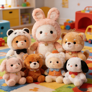 Venta al por mayor de fábrica: Juguetes para máquinas de garras, 30.000 estilos de juguetes de peluche de animales de anime y dibujos animados, juguetes de peluche de 8 pulgadas para máquinas de garras - Product Image 1