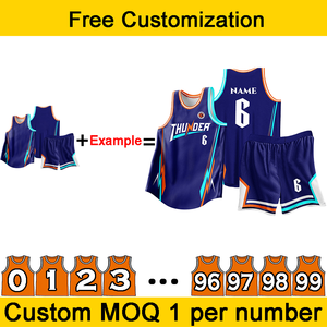 Custom LOGO Pattern Numbers Team Competition Basketball Jersey Unisex Adults Large-<b>sized</b> Breathable Polyester Moisture-Wicking - Product Image 3