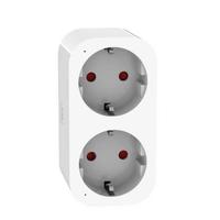 Prise intelligente WiFi Zigbee 16A 2 prises EU, application Tuya, contrôle à distance, minuterie, protection contre les surcharges, surveillance de la consommation d'énergie, usage domestique