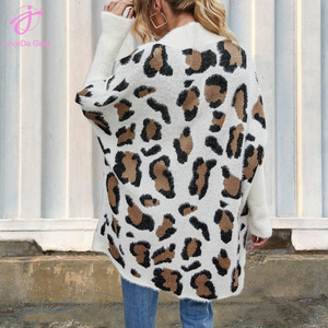 <span class=keywords><strong>Cardigan</strong></span> maglione largo leopardato lavorato a maglia leopardato invernale caldo stile donna personalizzato Loveda - Product Image 6