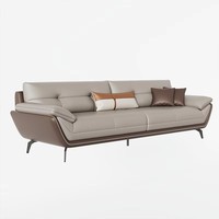 Ensemble de canapés de bureau modulaires en cuir modernes avec éponge haute densité, écologiques et durables, 1 à 3 places pour espaces commerciaux
