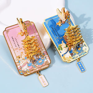 Aimant de réfrigérateur personnalisé avec lumière LED Aimants de réfrigérateur en métal personnalisé en relief peinture cuisson émail doux dur - Product Image 2