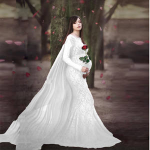 Шифоновая шаль для беременных Платья для фотосессии элегантное платье макси для беременных женщин реквизит для фотографии кружевные платья для беременных - Product Image 5