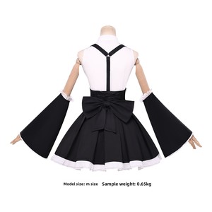 Costume de cosplay gothique noir et blanc, rétro, pour chanteuse, fille mignonne, cosplay 2D, pour homme adulte, ODM - Product Image 3