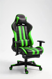 Chaise de jeu pivotante en cuir synthétique de haute qualité à hauteur réglable, style exécutif pour jeux de course sur ordinateur 5960 Game Chai - Product Image 4