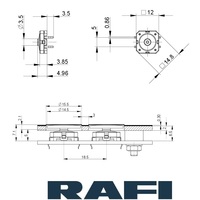 Saklar Tombol Tekan Taktil Tahan Air RAFI Jerman 12mm Model 1.14.012.501/0000