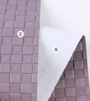Personnalisable Eco cuir tissé motif PVC tissu 1mm d'épaisseur décor à la maison canapé sac souple motif à carreaux doux PU chaussures décoratives