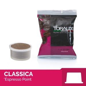 Set di 100 Capsule Toraldo Classica Compatibili con Espresso Point, Accessorio per Caffè e Tè, 0,13 Capsule/Capsula - Product Image 1