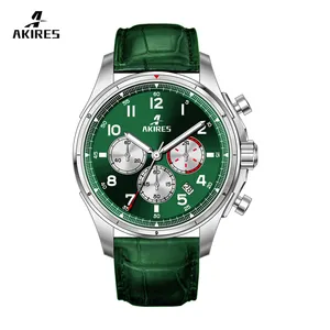 Akires 브랜드 쿼츠 시계 최고 판매 럭셔리 디자인 남자 손목 시계 316L 스테인레스 스틸 사파이어 크리스탈 유리 남자 쿼츠 시계