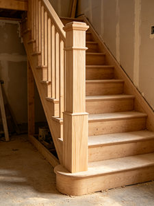 Poteau d'escalier en bois massif EFS modèle 2107 (43 pouces) pour escalier moderne - Écologique et durable - Product Image 4