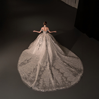 Robe de mariée Jancember Gt139, style princesse, romantique et élégante, avec appliques florales et strass féériques.