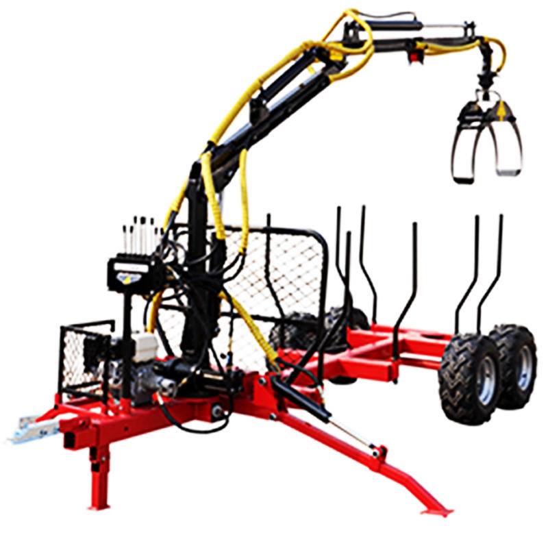 Лесное оборудование, деревянный прицеп с краном для продажи