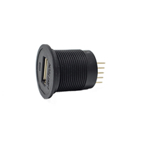 Connecteur USB 2.0 M22 à montage sur panneau, type A femelle, prise USB industrielle avec transmission de données à 480 Mbps