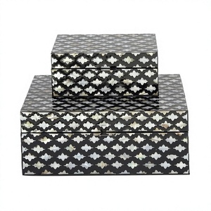 Caja de Madera con Incrustaciones de Madreperla de Diseño Elegante y Lujoso para Joyería y Caja Decorativa - Product Image 1