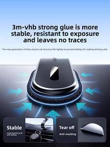 UGREEN 360 °   Support magnétique pliable pour téléphone de voiture, colle forte 3m, aimant puissant, support de fixation réglable pour MagSafe - Product Image 3