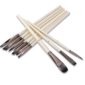 10 pinceaux de forme de cheveux en nylon différents pour la <span class=keywords><strong>peinture</strong></span> acrylique aquarelle - Product Image 3