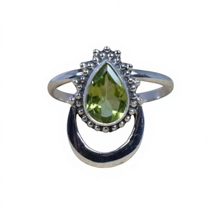 Bague en argent sterling 925 avec pierre précieuse quartz citron, bijoux fins faits à la main, style chrétien, certifiés et tendance - Product Image 1