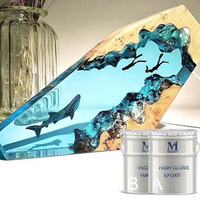Résine époxy industrielle, résine époxy à coulée profonde incroyablement transparente, verre liquide, résine époxy super transparente pour travaux d'art, tables, revêtement de sol