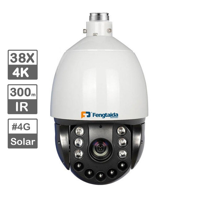 Industrial Grade Security Surveillance Camera 8MP 38X Outdoor 360 Degree Full HD H.265 IP67 PTZ CMOS Sensor Max IR 300M Aluminum