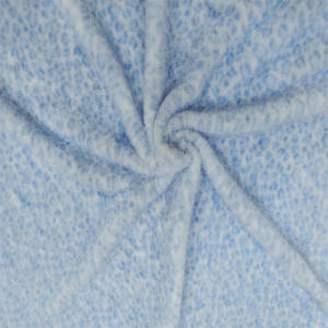 LongFine 100% poliester hangat nyaman rajutan bulu kelinci palsu kain selimut dengan kulit hewan cetak 500G untuk mantel selimut - Product Image 5