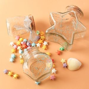 Dekorasi Pernikahan Bentuk Bintang DIY Hadiah Pesta Rumah Pohon Natal Stoples Kaca Lilin Harapan Botol Suvenir Gabus - Product Image 1