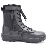 Bottes de combat en cuir pour homme, toutes saisons, style désert, à lacets, montantes, respirantes, pour l'entraînement et la sécurité, idéales pour l'été et l'hiver