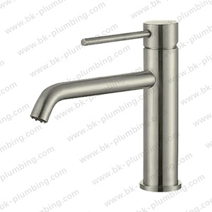 Grifo De Lavabo Monomando Redondo Negro Mate Con Cano <span class=keywords><strong>Curvo</strong></span> Mezclador Agua Fria Y Caliente De Laton - Product Image 4