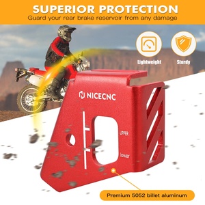 NICECNC Protection de réservoir de frein arrière de <span class=keywords><strong>moto</strong></span> pour Honda XR650L XR 650L 1993-2024 2022 Couvercle de protection Décoration Aluminium Garde - Product Image 3