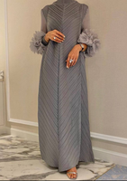 Robe Plissée Décontractée Femme Style Miyake Grande Taille Extensible Imprimée de Haute Qualité Coupe Ample Mode Printemps Adulte