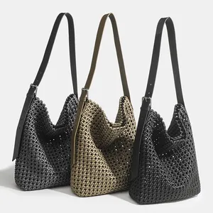 Promocional Cor Atraente E Design Atacado Tote Bags Crossbody Bag Custom Fashion Beach Woven Bag