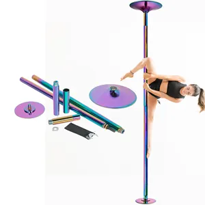 45mm çelik Fitness egzersiz striptizci kutup Spin kutup dans tüpü yeni başlayanlar amatörler profesyoneller için-OEM özelleştirilebilir