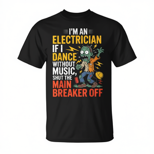 T-shirt d'électricien pour Halloween, design amusant sur le thème de la musique et des disjoncteurs - Product Image 2