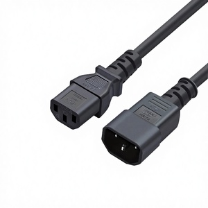 สายต่อปลั๊กไฟฟ้าคุณภาพสูงแบบกำหนดเอง IEC C13 ถึง C14 ชาย-หญิง ความยาว 0.5 เมตร สำหรับเครื่องใช้ไฟฟ้าภายในบ้าน - Product Image 3