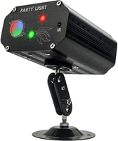 Lumières de scène LED rouge, vert, bleu avec 48 motifs, lumières laser activées par le son pour utilisation en hôtel, CRI70 IP33