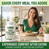 Capsules d'enzymes végétaliennes OEM/ODM à base de pousses de pois, haute activité, pour une meilleure digestion, un confort digestif amélioré pour adultes et un soutien de l'histamine