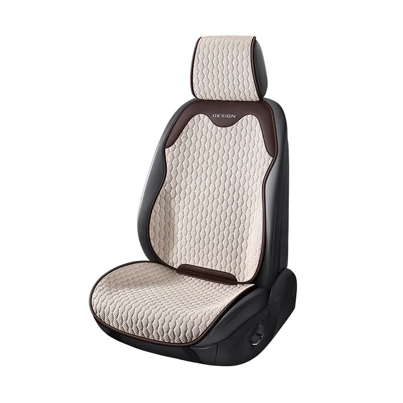 light luxury and high-end feeling cushion all season universal chair cover breathable and ultra-thin linen car seat cushion