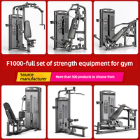 YUNQIAO YQ-F1000 Equipo de Gimnasio Mecánico Manual de Acero de Grado Comercial, Ajustable, para Press de Pecho Sentado, Abdominales y Levantamiento de Hombros
