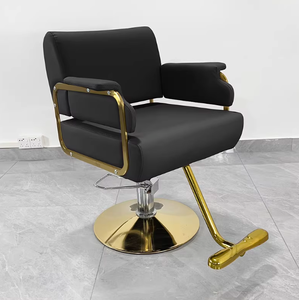 Moderner Schwarz-Goldener Friseurstuhl für Damen und Herren Chinas Bester Hersteller Großhandel Friseur- und Barbier-Stühle - Product Image 1