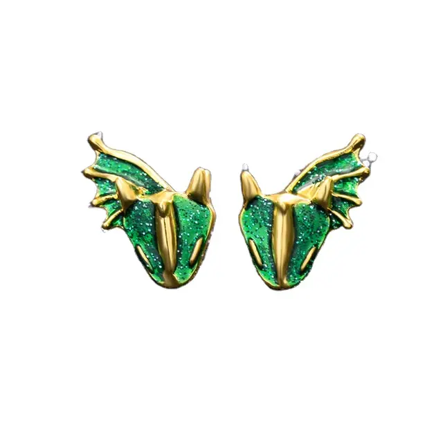 Fashion Enamel Dragon Earring Punk Viking Animal Snake Earring For Women Statement Jewelry Gift