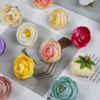 Fleur artificielle de thé rose de 4 cm, accessoire de mode, tête de fleur décorative, pour gâteau DIY, boîte cadeau, fleur décorative