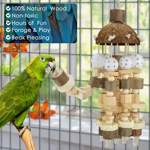 New <strong>Bird</strong> Large Parrot <strong>Toys</strong> Natural Wooden Blocks <strong>Bird</strong> Chewing <strong>Toy</strong> Parrots <strong>Cage</strong> Bite <strong>Toy</strong> Suits for Macaws Parrots - Product Image 2