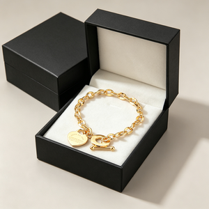 Pulsera Moderna con Corazón Motivacional para Mujer, Colgante con Mensaje Grabado, Cierre de Palanca, Oro y Plata, 2 Colores, Regalo Moderno - Product Image 3