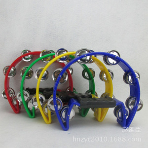 Anneaux de tambourin colorés à manivelle pour enfants, jouet musical, 4 pièces en plastique, unisexe, âge 2 à 4 ans - Product Image 5